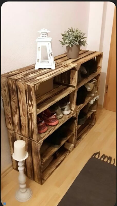 Kreative Ideen für DIY-Nachttische aus Holzkisten, ökologisch und modern
