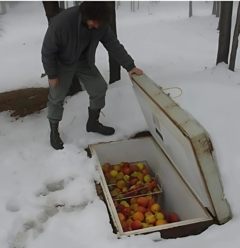 Er hat einen alten Kühlschrank in seinem Garten vergraben... und was er daraus gemacht hat, wird Sie überraschen.