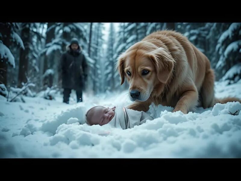 Vierbeiniger Held: Ein Hund findet ein wundersam überlebendes Baby nach einem Flugzeugabsturz.