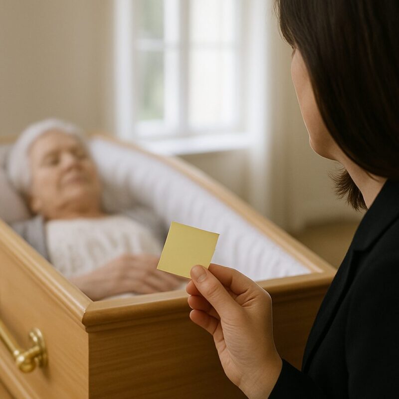 Bei der Beerdigung meiner Großmutter sah ich, wie meine Mutter heimlich etwas in den Sarg legte