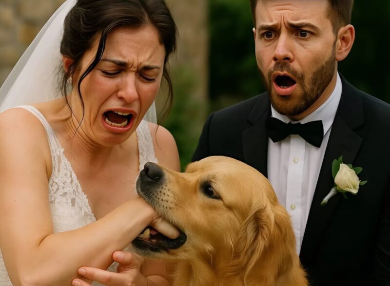 Während der Hochzeit biss der Hund plötzlich die Braut in die Hand. Als der Bräutigam verstand, warum, sagte er die Zeremonie ab