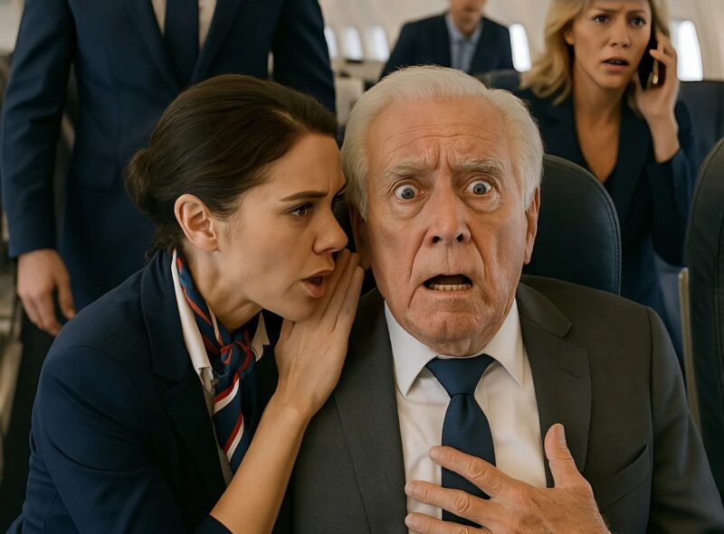 „Herr, tun Sie so, als ob Sie krank wären und verlassen Sie sofort dieses Flugzeug“, flüsterte mir die Stewardess zu