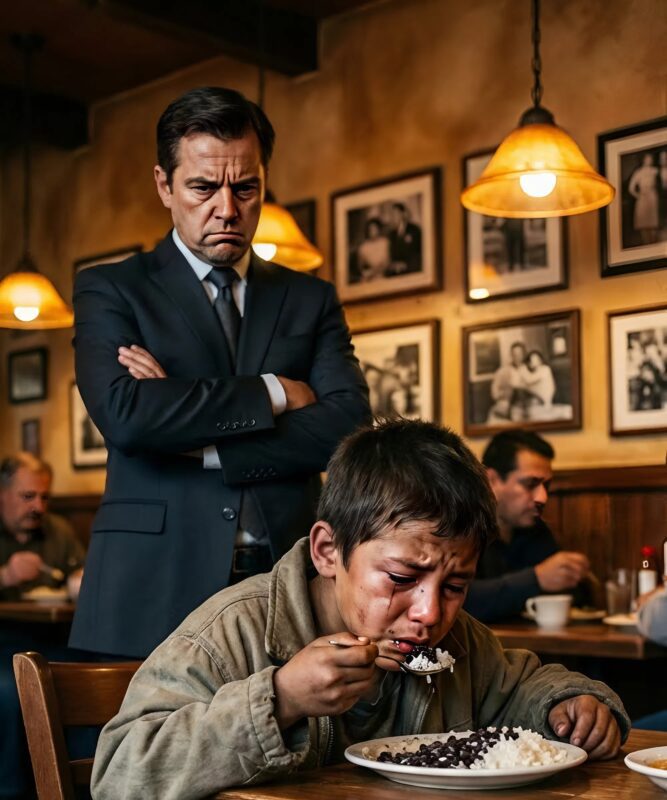 Eine eisige Nacht, der verzweifelte Hunger treibt einen jungen Mann dazu, eine Mahlzeit zu stehlen und sein Schicksal zu verändern