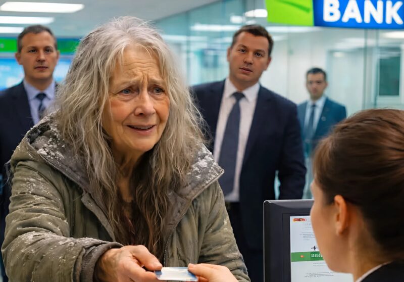 Nach meiner Scheidung zeige ich die Karte meines Vaters in der Bank… Sobald die Kassiererin sie scannt, verschwindet ihr Lächeln