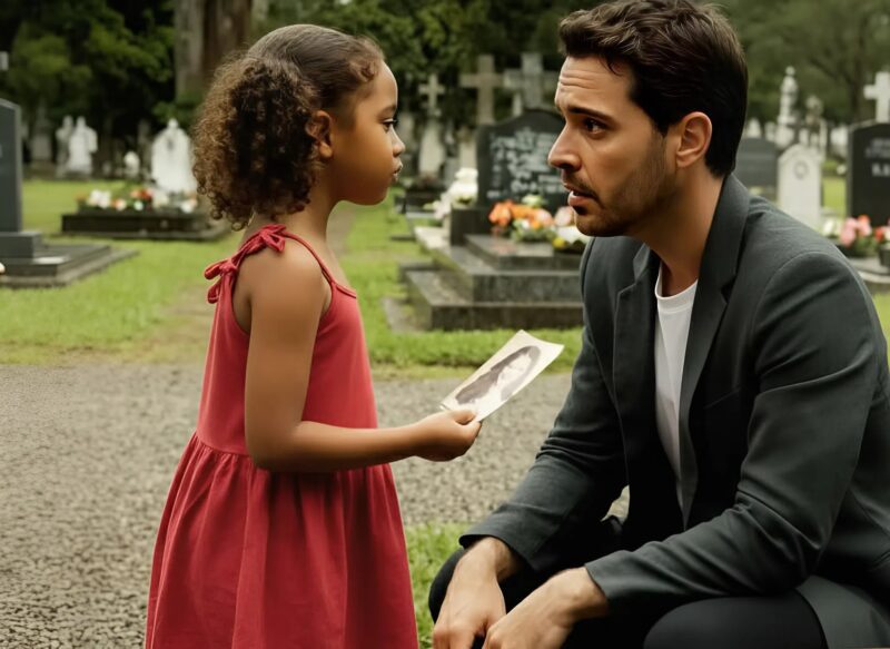 — Entschuldigen Sie… dieses Foto ist in Ihre Nähe gefallen. Aber… ich verstehe nicht… warum haben Sie ein Foto meiner Mama? — fragte mich ein unbekanntes Mädchen auf dem Friedhof