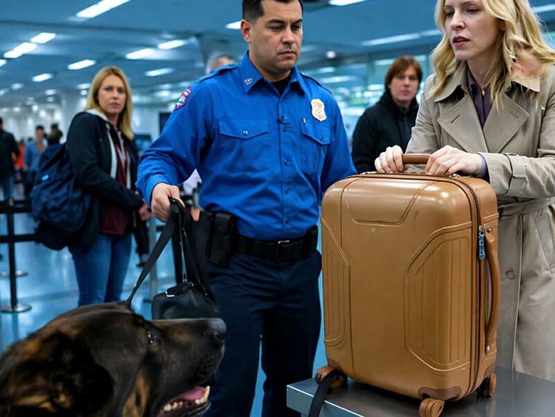 Der Hund K9 Bear entdeckt ein schreckliches Geheimnis in einem Luxus-Koffer, das einen erfahrenen Beamten völlig erschüttert