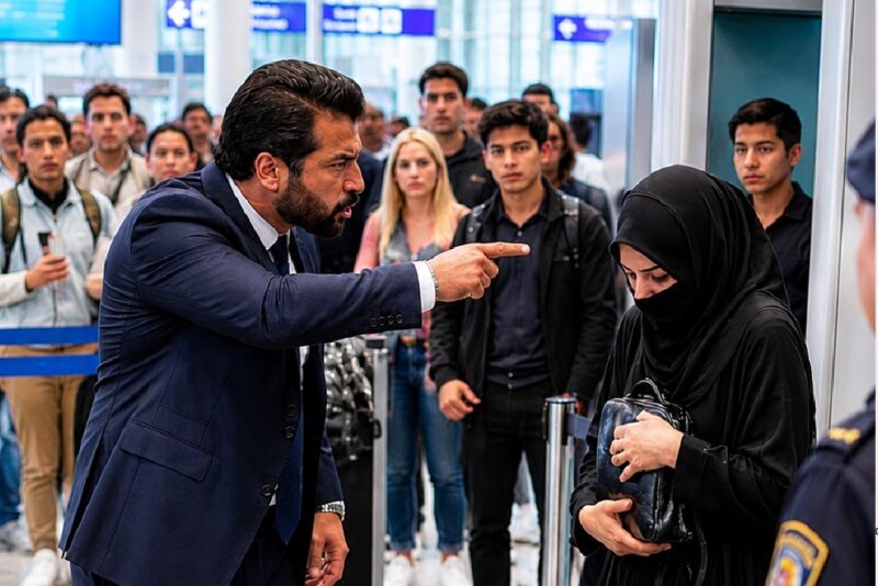 Ein mächtiger Mann beschuldigte eine junge Frau mit Hijab, seine Dokumente gestohlen zu haben, und verlangte, dass sie ihr Gesicht zeigt, wenn sie unschuldig sei… Doch die Wahrheit hinter ihrer Angst schockierte alle