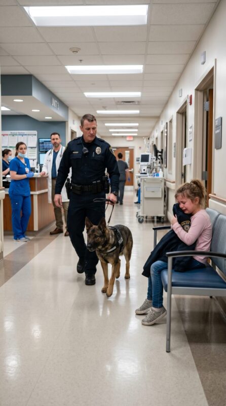 Der Hund bleibt plötzlich in einem Krankenhausflur stehen… dann rennt er zu einem kleinen Mädchen und enthüllt ein Geheimnis, das niemand erwartet hatte