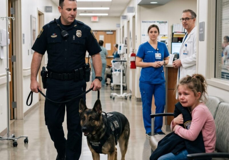 Der Hund bleibt plötzlich in einem Krankenhausflur stehen… dann rennt er zu einem kleinen Mädchen und enthüllt ein Geheimnis, das niemand erwartet hatte