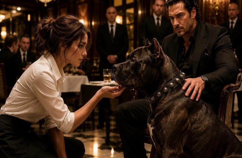 Eine einfache Kellnerin beruhigte den Pitbull eines gefährlichen Mafia-Paten… ohne zu wissen, dass dies ihr Leben für immer verändern würde