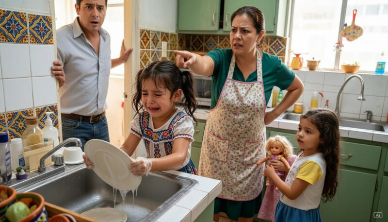 Das adoptierte kleine Mädchen putzte die Küche, während ihre Cousinen Geschenke bekamen, bis der Tag kam, an dem ihr Vater einen Satz hörte․․․