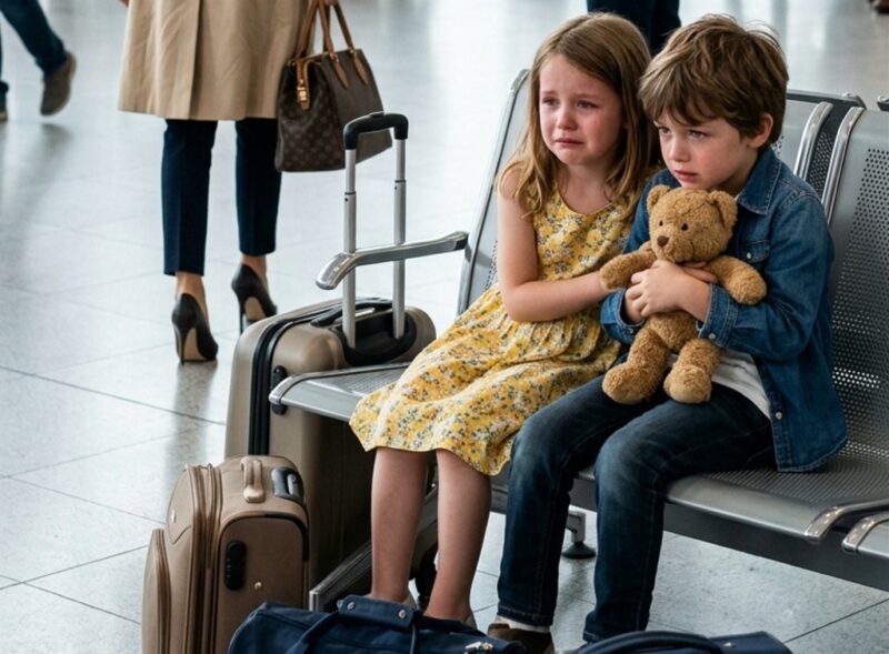 Ein Milliardär bemerkt zwei allein gelassene Kinder am Flughafen und macht eine verblüffende Entdeckung