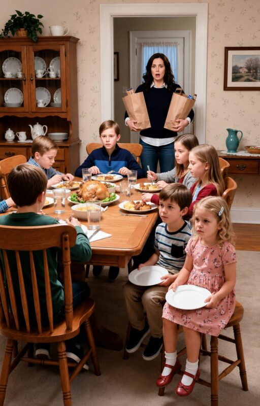 Als ich bei meinen Eltern ankam, entdeckte ich meine Töchter hungrig, während die Kinder meiner Schwester bereits reichlich bedient wurden