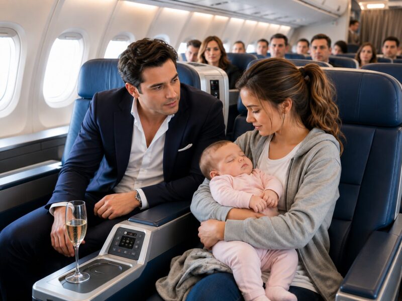 Die Tochter des Milliardärs weinte drei Stunden lang im Flugzeug… bis eine Jugendliche aus der Economy-Klasse ein Familiengeheimnis enthüllte