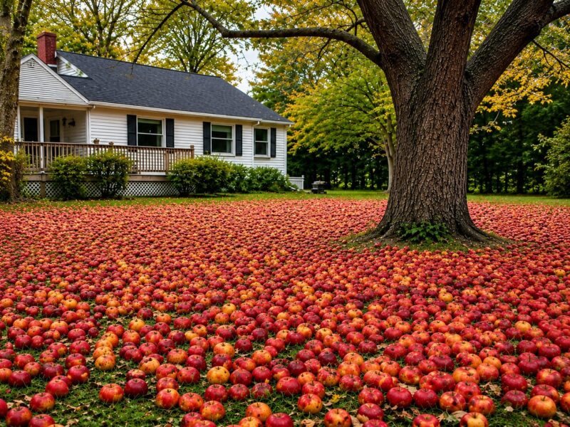 Mein Nachbar verlangte, dass ich meinen Apfelbaum fälle — am nächsten Morgen entdeckte ich meinen Garten voller Hunderter Äpfel