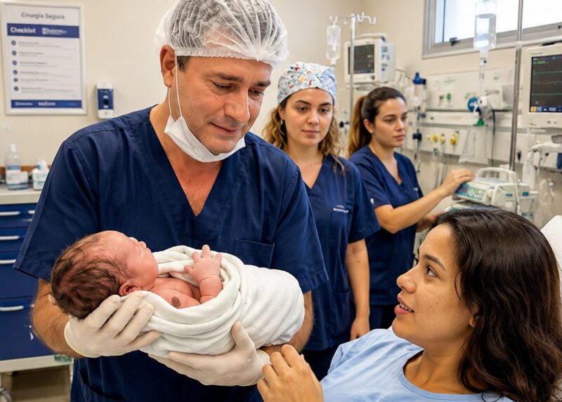 Ich habe unter großen Schwierigkeiten entbunden … dann wurde der Arzt blass, als er die Schulter meines Babys sah