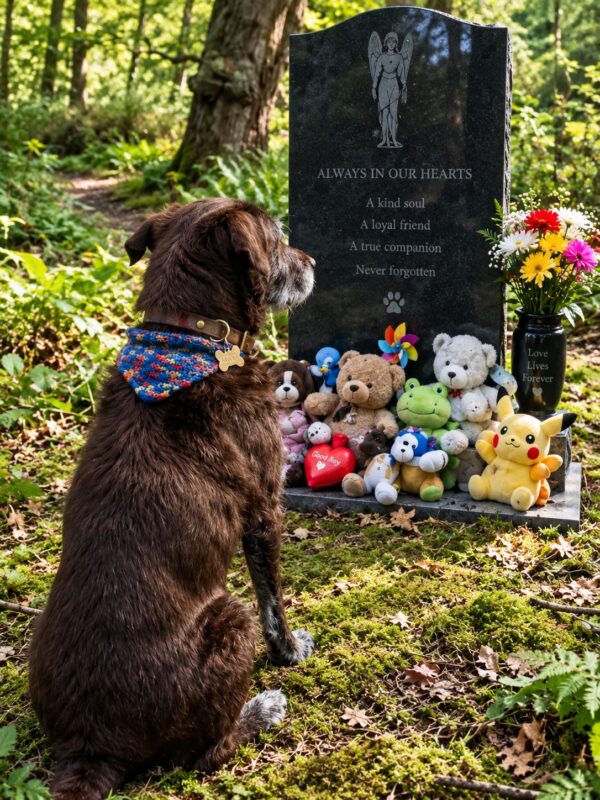 Ein seltsamer Hund saß jeden Tag auf dem Grab meines Sohnes – Eines Tages beschloss ich, ihm zu folgen, und was danach entdeckt wurde, war einfach unglaublich