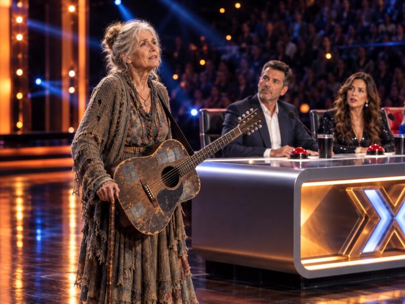 Mit 78 Jahren bittet sie um eine Mahlzeit im Austausch für ein Lied, doch ihre alte Gitarre birgt ein erschütterndes Geheimnis …