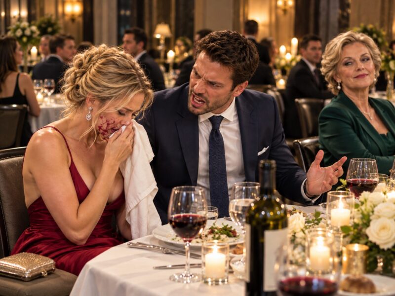 Mein Mann schüttete mir vor den Augen des gesamten Restaurants ein Glas Wein ins Gesicht, weil ich mich weigerte, eine exorbitant hohe Rechnung zu bezahlen. Seine Mutter lächelte...